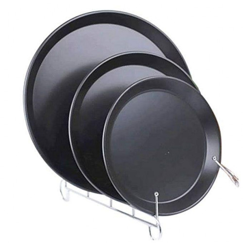 3 Pieces Pizza Pan Set - Black